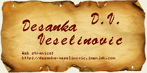 Desanka Veselinović vizit kartica